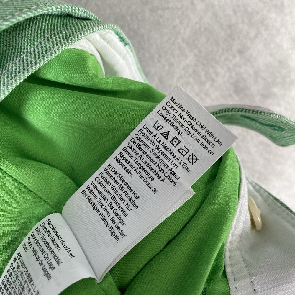 J Crew Skirt Womens Sz 2 Green Button Front Stretch Linen Midi Classic Twee Cute - Picture 7 of 12